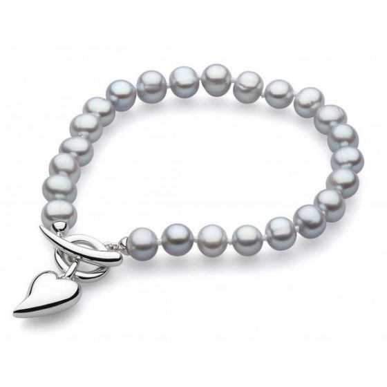 Kit Heath Desire Lustrous Heart Silver Freshwater Bracelet