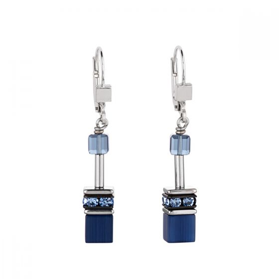 Coeur De Lion Navy Blue GEOCUBE Pierced Earrings 4322200722
