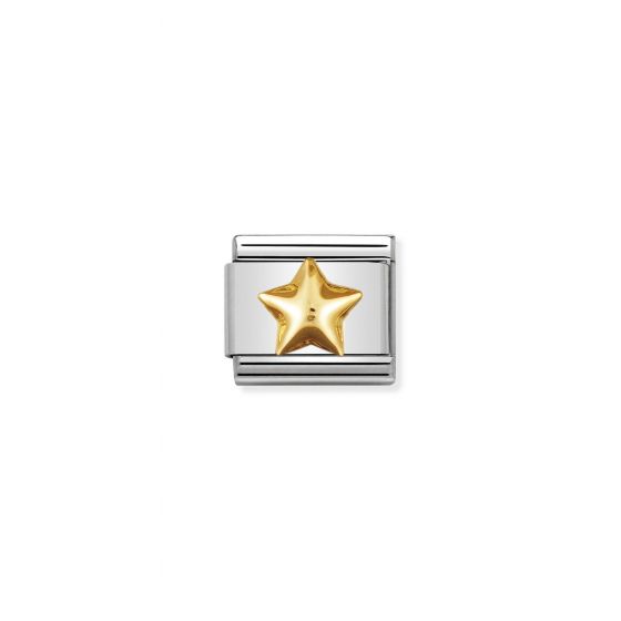 NOMINATION COMPOSABLE Classic FUN in stainless steel with 18k gold Raised star
