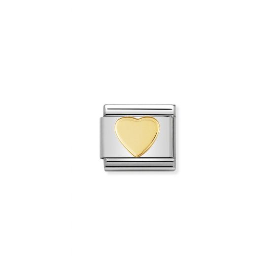 NOMINATION COMPOSABLE Classic LOVE in stainless steel with 18k gold Heart