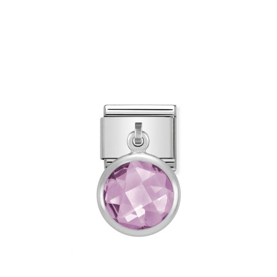 NOMINATION Composable Classic CHARMS stainless steel , silver 925 and stones PINK