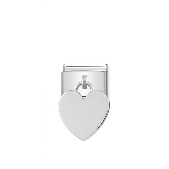 NOMINATION Composable Classic CHARMS PLATES steel and silver 925 Pendant Heart