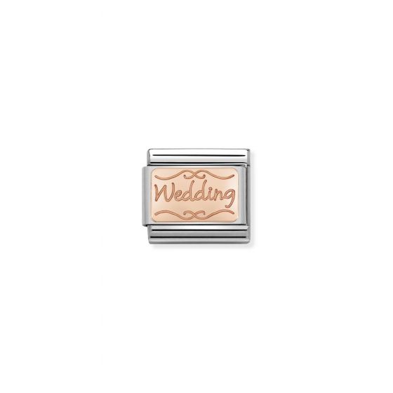 NOMINATION Composable Classic PLATES in stainless steel with 9K rose gold CUSTOM Wedding plate