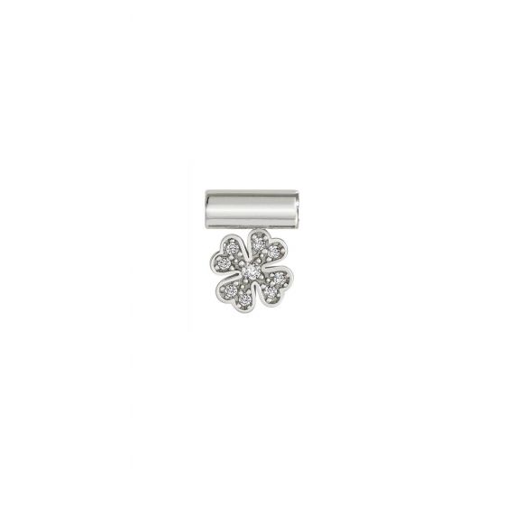 NOMINATION SeiMia SYMBOLS in 925 silver and zircons four-leaf clover