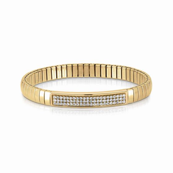 NOMINATION Steel XTE bracelets and Swarovski Fin. YELLOW GOLD White