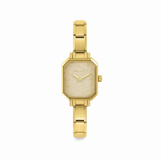 NOMINATION PARIS watch with steel strap RECTANGULAR GOLD (026_Glitter GOLDEN)