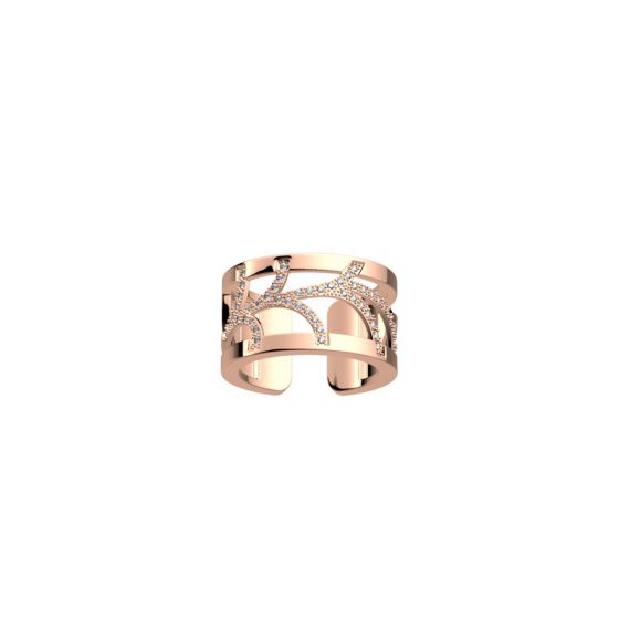 Les Georgettes Courbe 12mm Ring - Zirconia and Rose Gold
