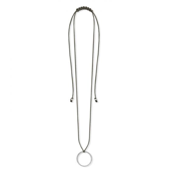Thomas Sabo Little Secrets Charm Necklace - Silver with Grey Cord