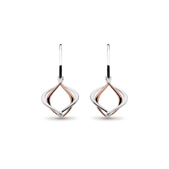 Kit Heath Entwine Alicia Small Rose Gold Drop Earrings