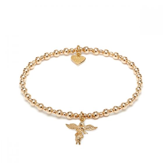 Mini Orchid Gold Charm Bracelet - My Guardian Angel