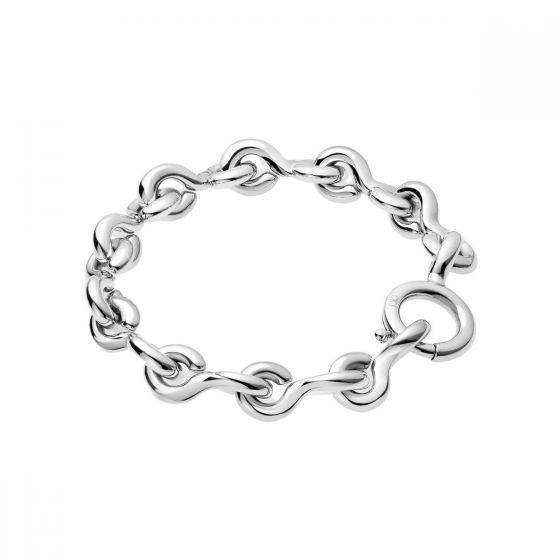Calvin Klein Choppy Silver Tone Bracelet