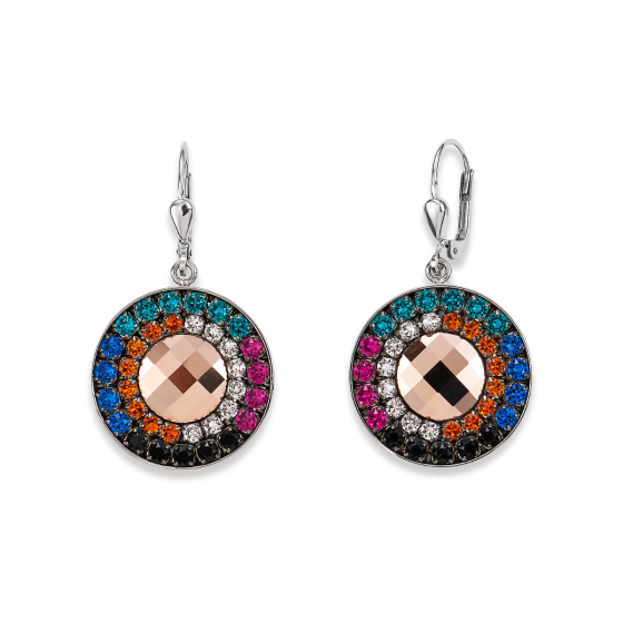 Coeur De Lion Earrings Amulet Swarovski® Crystals & mesh multicolour winter 4836201541