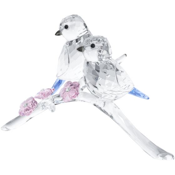 Swarovski Crystal Blue Tits Bird Couple