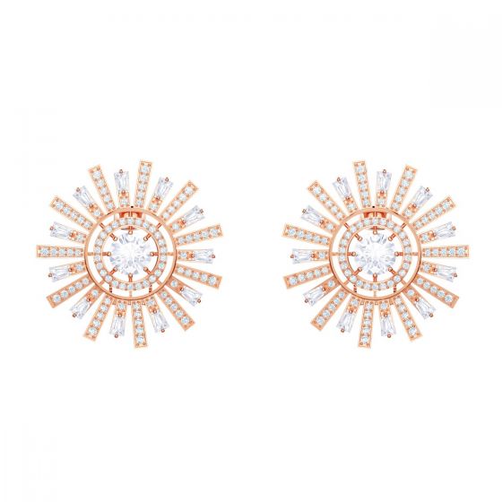 Swarovski Sunshine Clip Earrings - White - Rose Gold Plated 5464833