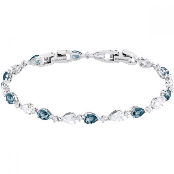 Swarovski Vintage Bracelet, Blue, Rhodium Plating 5466882
