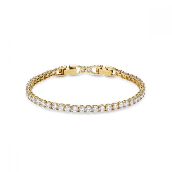 Swarovski Tennis Deluxe Bracelet - White with Gold Plating 5511544