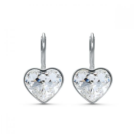 Swarovski Bella Heart Pierced Earrings - Rhodium Plated 5515191