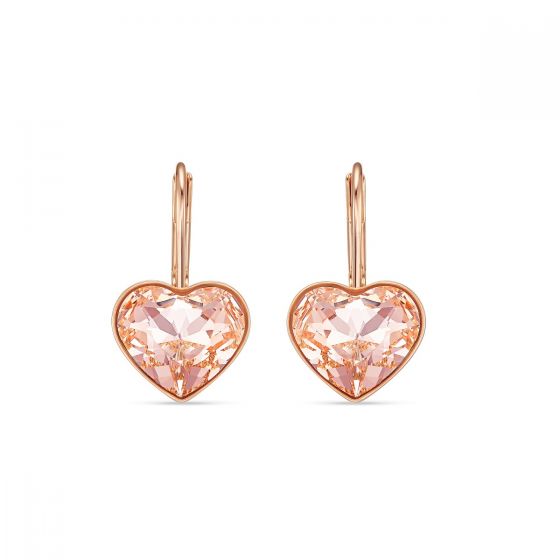 Swarovski Heart Bella Earrings - Rose Gold Plating - 5515192