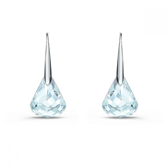 Swarovski Spirit Pierced Earrings, , Aqua, Rhodium Plating 5529138