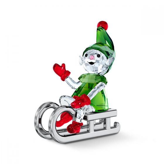 Swarovski Crystal Santa's Elf on Sleigh 5533947