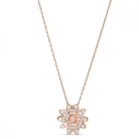 Swarovski Eternal Flower Pendant Necklace - Rose Gold Tone Plating - 5540973