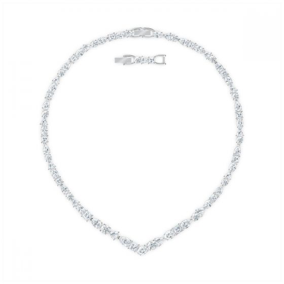 Tennis deluxe hot sale mixed v necklace