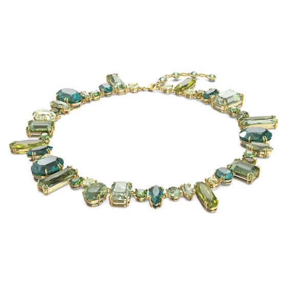 Swarovski Gema Necklace - Green with Gold Tone Plating 5613735