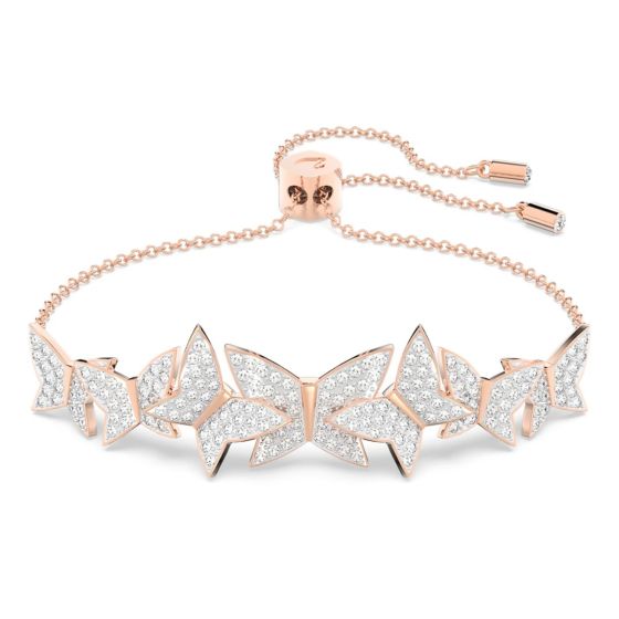 Swarovski Lilia Butterfly Bracelet - White and Rose Gold Tone 5636430