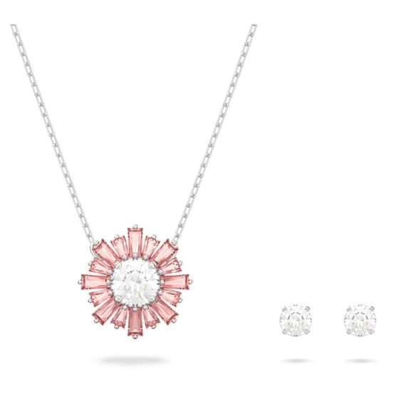 Swarovski Sunshine set Pink Rhodium Plated 5642974