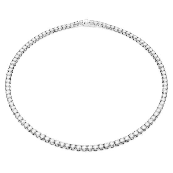 Swarovski Matrix Tennis Necklace - White with Rhodium Plating 5681796, 5681801