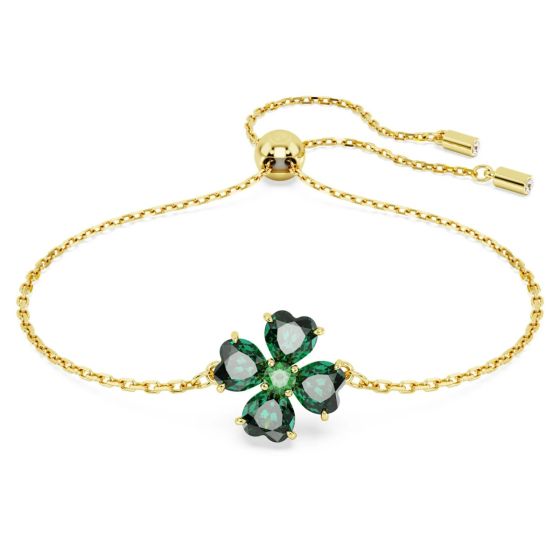 Swarovski Idyllia Clover Bracelet - Green with Gold Tone Plating 5666585