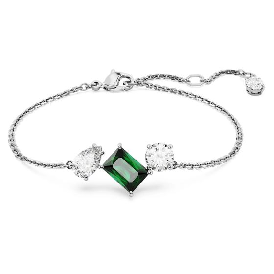 Swarovski Mesmera Bracelet Mixed Cuts - Green with Rhodium Plating 5668360