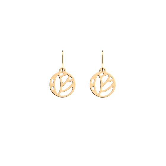 Les Georgettes Lotus 16mm Gold Tone Earrings - 70360961900000