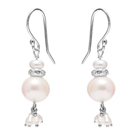 Annie Haak Precious Dangle Silver Earrings - Pearl