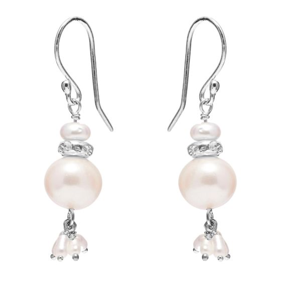 Annie Haak Precious Dangle Silver Earrings - Pearl