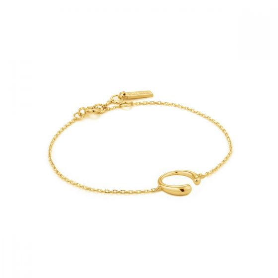 Ania Haie Luxe Curve Bracelet - Gold 
B024-01G