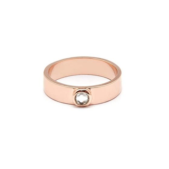 Annie Haak Samara Swarovski Rose Gold Ring, Clear Crystal