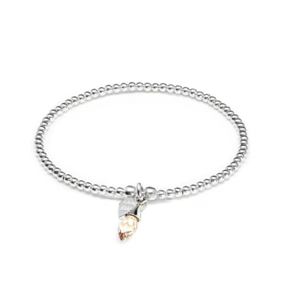 Annie Haak Santeenie Silver Crystal Teardrop Charm Bracelet