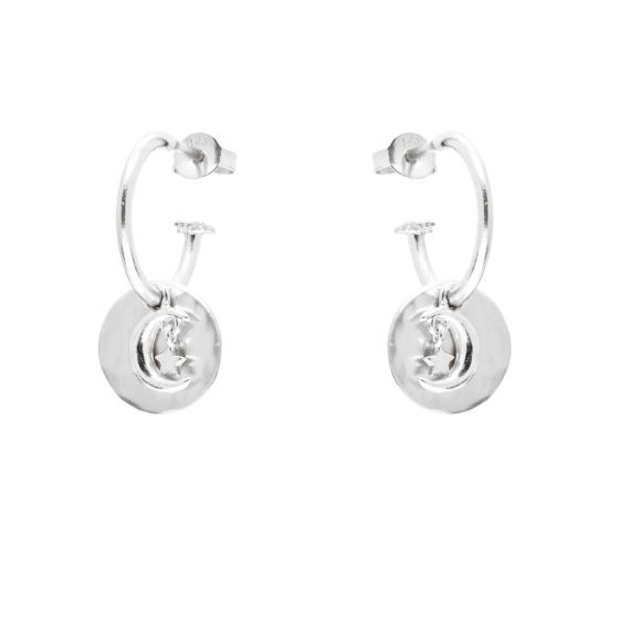 Annie Haak Full Moon Silver Hoop Earrings