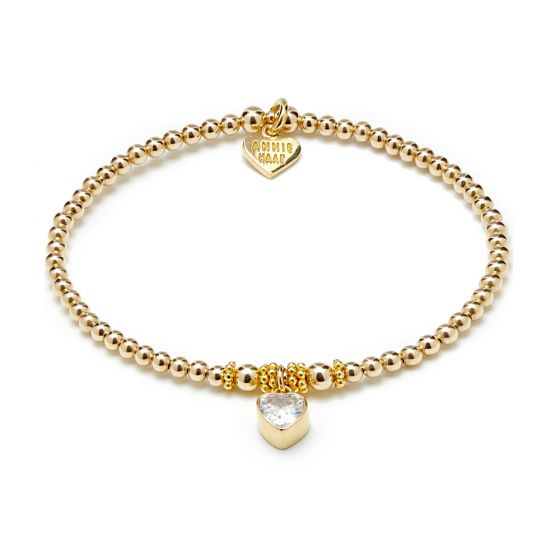 Annie Haak Golden Heart Crystal Charm Bracelet