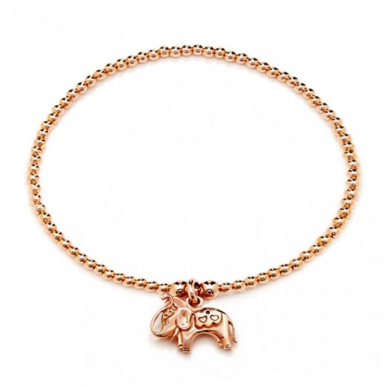 Annie Haak Santeenie Rose Gold Elephant Charm Bracelet
