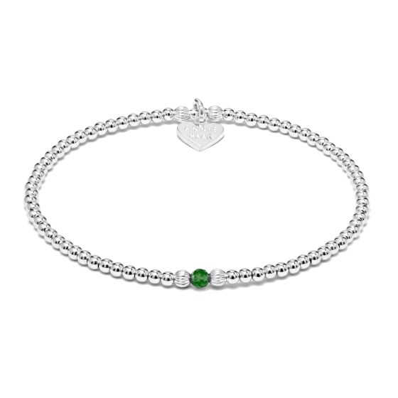 Annie Haak Aster Silver Bracelet - Emerald Green. Item code B2567-17