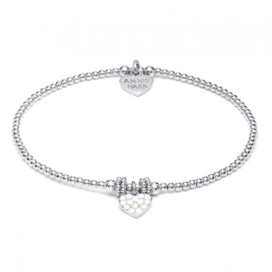 Annie Haak Gala Silver Charm Bracelet - Cream B0998-17