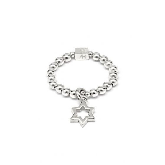 Annie Haak Mini Charm Silver Ring - Open Star