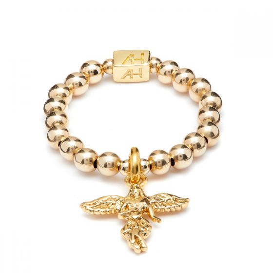 Annie Haak Mini Charm Gold Ring - My Guardian Angel R0173