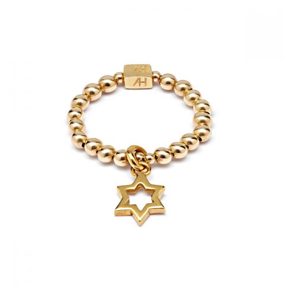 Annie Haak Mini Charm Gold Ring - Open Star