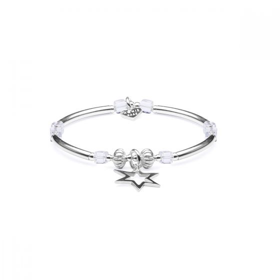 Annie Haak Rock Crystal Star Silver Charm Bracelet