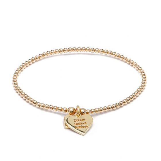 Annie Haak Santeenie Gold Charm Bracelet - Dream, Believe, Achieve B2048-17