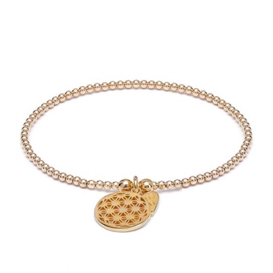 Annie Haak Santeenie Gold Charm Bracelet - Flower of Life B2069-17, B2069-19
