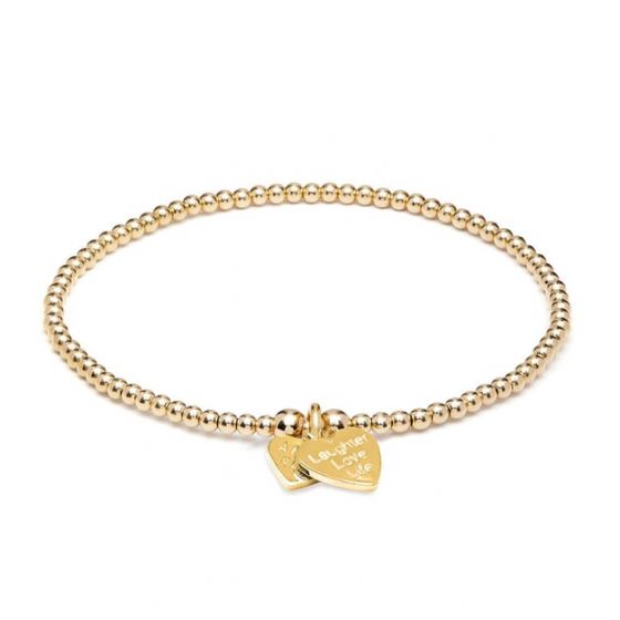 Annie Haak Santeenie Gold Charm Bracelet - Laughter Love Life